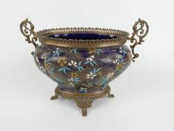 Céramique: JARDINIERE en faïence émaux cloisonnés GIEN marque à partir de 1876 p