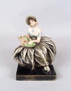 Sculpture: Grès d'art -Dame de qualité- (écl) signé CACCIAPUOTI Guido