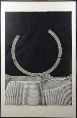 Estampe Serigraphie -Poklon V S- daté 1967 n° 10/15 signé OTREBA Ryszard