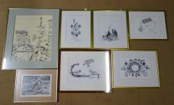 Tableau: 7 tirages signés ROUGE Paul