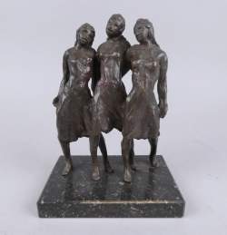 Sculpture : Bronze - Les 3 grâces - signé PEETERS Willy