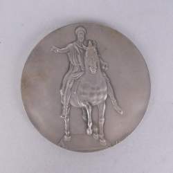 Argenterie : Médaille en argent 986 - Marc Aurèle - circa 1997 signé VEROI Guido