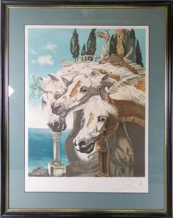 Estampe: litho couleur -Tristan fou- n° 111/300 signature d'après DALI Salvador