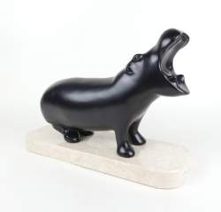 Sculpture d'après POMPON François en bronze -Grand Hippo- cachet fondeur Ebano