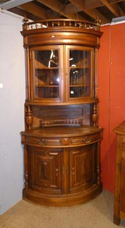 Meuble : Encoignure vitrée 2 corps