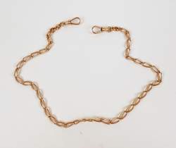 Bijou : Chaine de montre en or rose 14K