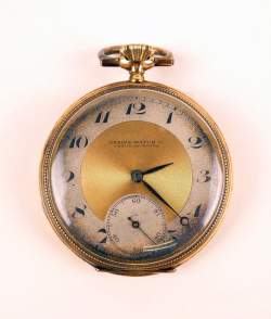 Bijou : Montre de gousset double cuvette (coups) en or 18K mvt à remontoir (En état) cadran Oedipe Watch Co. Chaux De Fonds