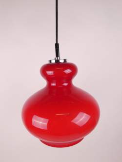 Luminaire : Suspension Vintage éditeur PEIL & PUTZLER modèle - Red Onion -