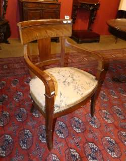 Meuble: Fauteuil Charles X en acajou 1ere moitié 19eS